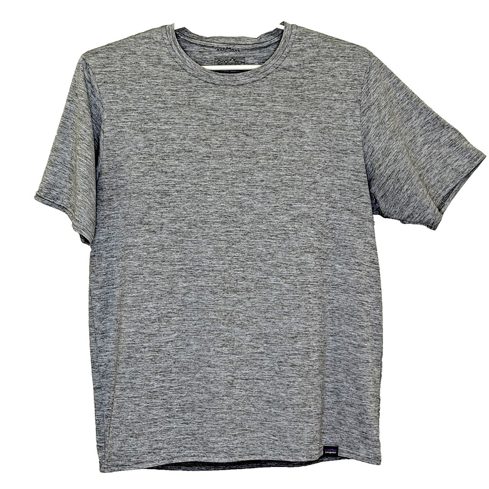 Patagonia Lightweight T-Shirt Mens Medium Light Heather Gray Short Sleeve Active